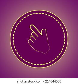 Round button. Vector icon Flat icons. 