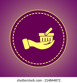 Round button. Vector icon Flat icons. 