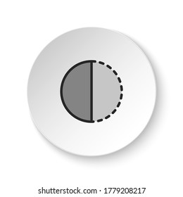 Round button for web icon, adjustment, contrast. Button banner round, badge interface for application illustration