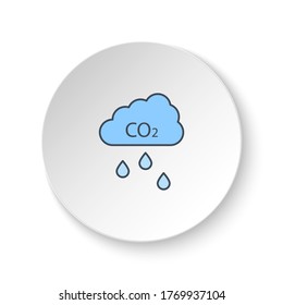 Round button for web icon, barrel, water. Button banner round, badge interface for application illustration