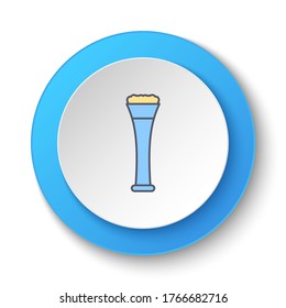 Round button for web icon, beer. Button banner round, badge interface for application illustration