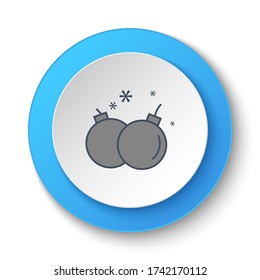 Round button for web icon. Bomb, weapons, detonation, retro, arcade. Button banner round, badge interface for application illustration