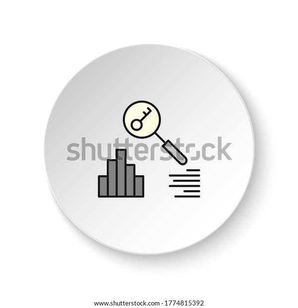 Round\
button for web icon, engine ,keyword, marketing. Button banner\
round, badge interface for application\
illustration
