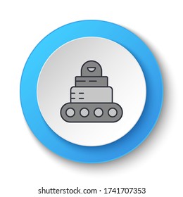 Round button for web icon. gps, smart, location. Button banner round, badge interface for application illustration