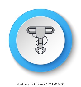 Round button for web icon. gps, smart, location. Button banner round, badge interface for application illustration