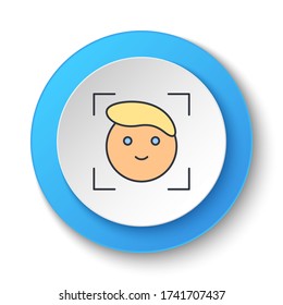 Round button for web icon. gps, smart, location. Button banner round, badge interface for application illustration