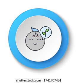 Round button for web icon. gps, smart, location. Button banner round, badge interface for application illustration