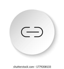 Round button for web icon, link, url. Button banner round, badge interface for application illustration