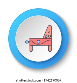 Round button for web icon. Pinball, game, arcade, retro. Button banner round, badge interface for application illustration