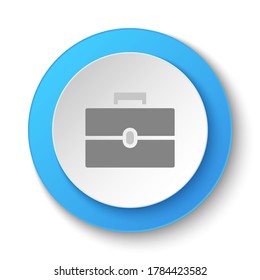 Round button for web icon, portfolio. Button banner round, badge interface for application illustration