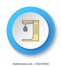 Round button for web icon. Punch game, retro, arcade. Button banner round, badge interface for application illustration