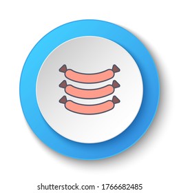 Rundtaste für Web-Icon, Würste . Button-Banner-Runde, Badinterface für Anwendungsgrafik