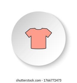 Botón de redondeo para icono web, Camisa. Banner de botón redondo, interfaz de placa para ilustración de aplicación
