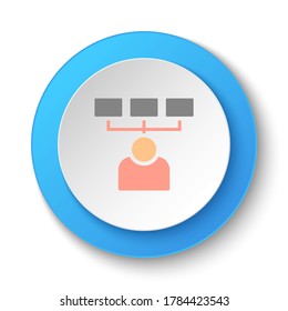 Round button for web icon, skills, users. Button banner round, badge interface for application illustration