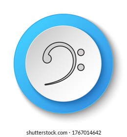Round button for web icon, Theater symbol. Button banner round, badge interface for application illustration