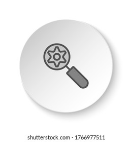 Round button for web icon, zoom, setting. Button banner round, badge interface for application illustration