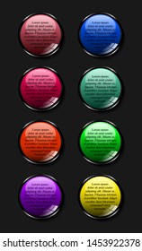 Round buttons colorful web icon collection option