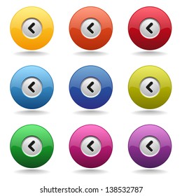 Round buttons in nine colors