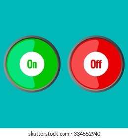 Round buttons on and off