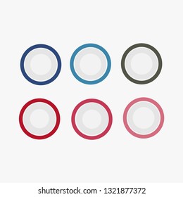 Round buttons ,on white background, vector,  illustration