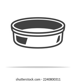 Rundkuchen-Pfanne Symbol, transparenter Vektorgrafik einzeln