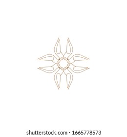 Ensemble d'emblème royal d'or de calligraphie ronde. Image vectorielle symbole floral pour café, restaurant, boutique, imprimer, timbre. Étiquette de modèle de logo pour le café, le thé, la carte de visite. Anneau de tatouage isolé