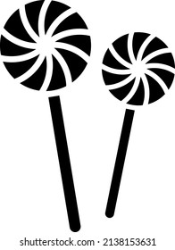Round Candy Glyph Food Icon 
