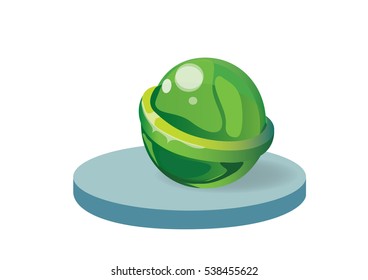 round candy isometric 3D icon