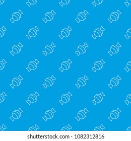Round candy pattern vector seamless blue repeat for any use