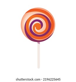 round candy in stick icon isolated