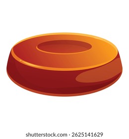 Doces redondos de caramelo com um delicioso sabor doce