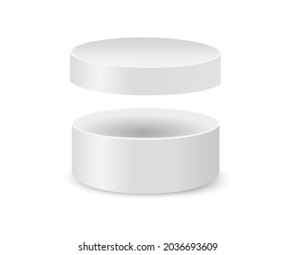 white round hat boxes with lids