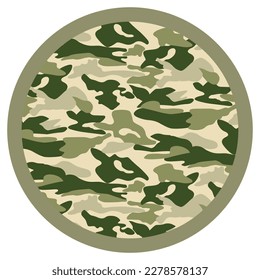 Round carpet Camouflage pattern design