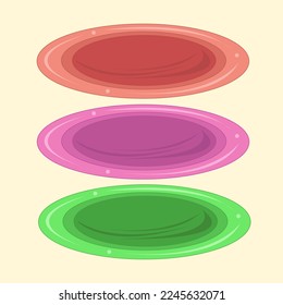 Round carpet flat vector illustration. Cute colorful round rug house carpet cartoon vector illustration for graphic design and decorative element