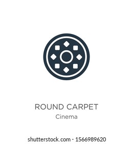 Round carpet icon vector. Trendy flat round carpet icon from cinema collection isolated on white background. Vector illustration can be used for web and mobile graphic design, logo, eps10