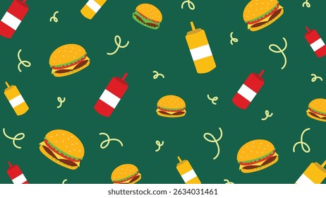Round cartoon cheese roll slices scattered with soft bubbles on a warm brown surface.