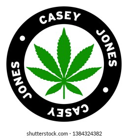 Round Casey Jones Marijuana Strain Clipart