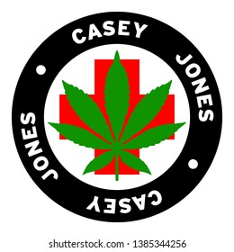 Round Casey Jones Medical Marijuana Strain Clipart