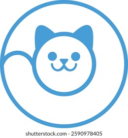 The round cat logo or icon