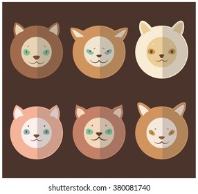 Round Cats In Warm Shades