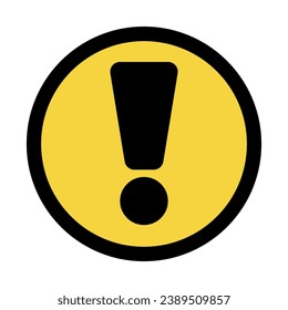 Icono de advertencia de redondeo. Icono de advertencia. Peligro. Vector.