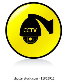 round CCTV sign speed dome - YELLOW version