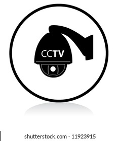 round CCTV sign speed dome - BLACK version