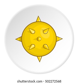 Round cell virus icon. Cartoon illustration of round cell virus vector icon for web