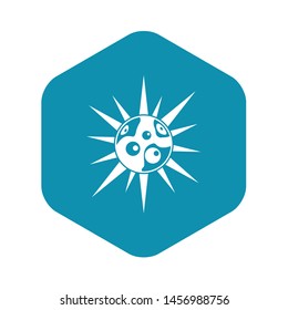 Round cell virus icon. Simple illustration of round cell virus vector icon for web