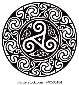 Maori Ethnic Circle Tattoo Shape Stock Vector (Royalty Free) 361032482 ...