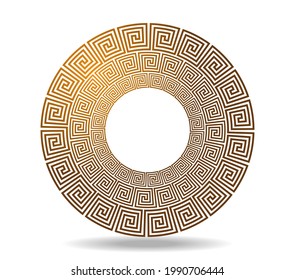 Round Celtic or Greek pattern woven with meander