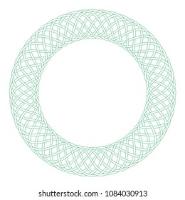 Round celtic knots frame. Traditional medieval frame pattern illustration. Scandinavian or Celtic ornament as border or frame