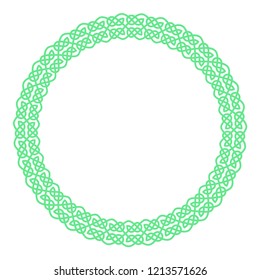 Round celtic knots frame. Traditional medieval frame pattern illustration. Scandinavian or Celtic ornament as border or frame