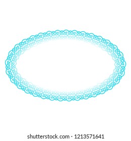 Round celtic knots frame. Traditional medieval frame pattern illustration. Scandinavian or Celtic ornament as border or frame